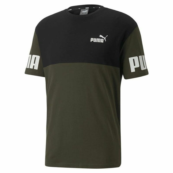 Short-sleeve Sports T-shirt Puma Power Colorblock Black Men