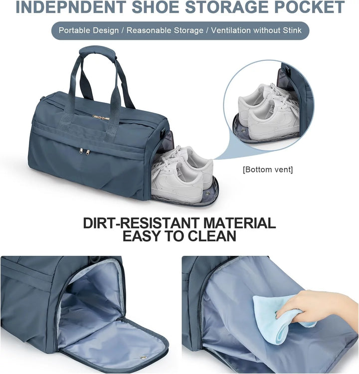 Gym Bag with Shoes Compartment and Wet Pocket